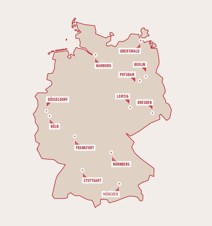 German Offices Map graphic