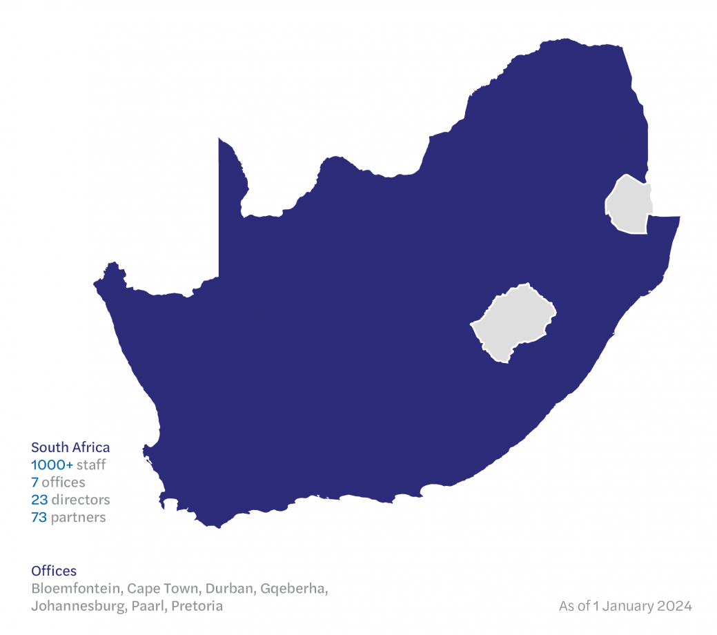 Mazars in South Africa map